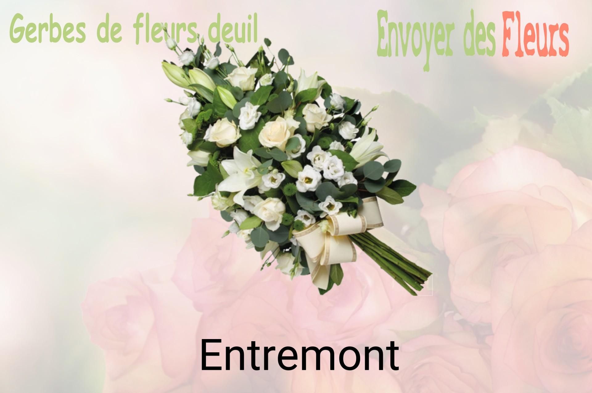 Gerbe de fleurs de deuil livrée à Entremont